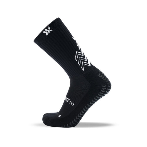 SoxPro Grip Sock Anti-Slip Crew Black Performance Sock