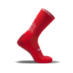 SoxPro Grip Sock Anti-Slip Crew  Red Performance Socks